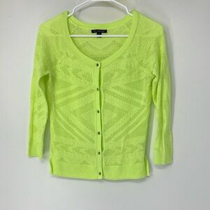 American Eagle Outfitters Neon Green Cardigan women’s small